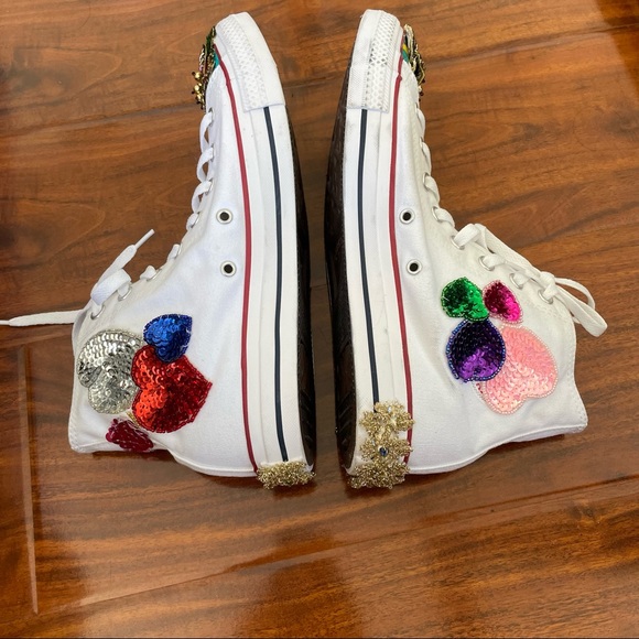 Converse custom made .Size women 10.5 _mens 8.5 - Picture 9 of 10